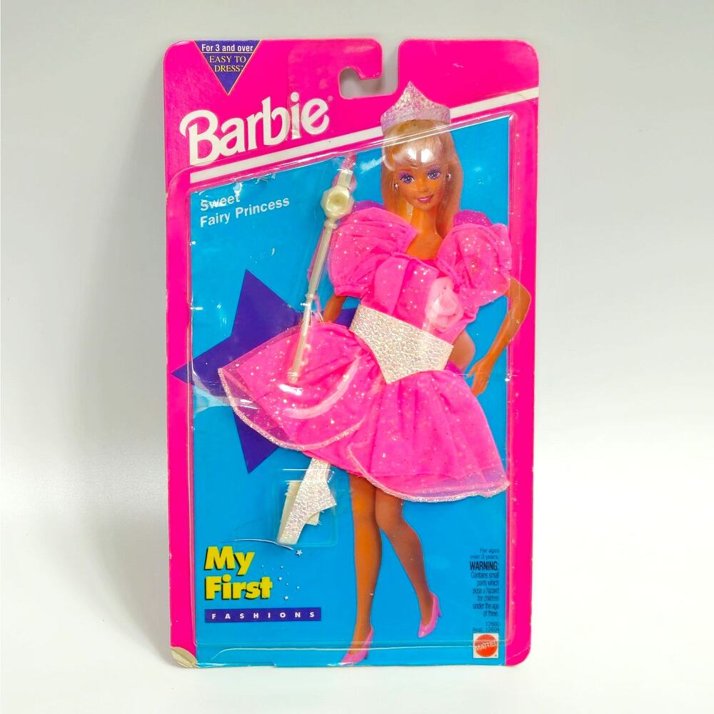 NIB Vintage 1994 Barbie Doll My First Fashions “Sweet Fairy Princess” Pink Dress